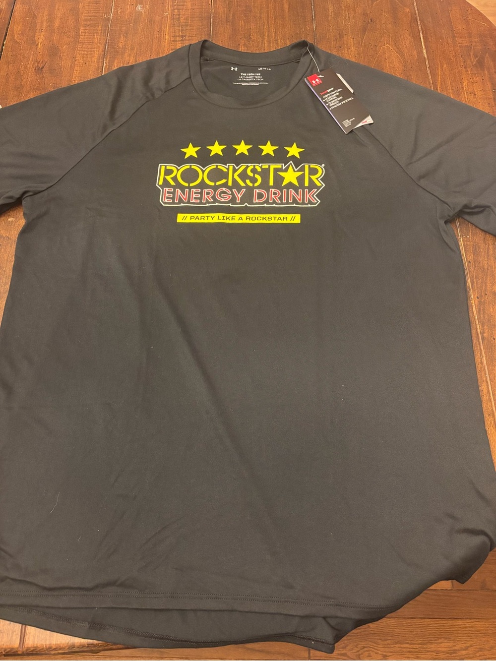Under Armour Black Short-Sleeve 'Rockstar Energy' Graphic Tee